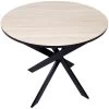 Table à Manger Ronde Fixe, 90x90x77cm, Capacité Jusqu'à 4 Personnes, Couleur Chêne Et Noir, Pieds Métalliques Couleur Noir Laqué Mat 2 Table à Manger Ronde Fixe, 90x90x77cm, Capacité Jusqu'à 4 Personnes, Couleur Chêne Et Noir, Pieds Métalliques Couleur Noir Laqué Mat -Magasin de meubles de restaurant table a manger 18005499