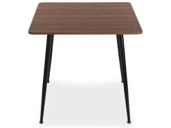 Table De Salle à Manger Iulia, 75 X 80 X 80 Cm, Bois, PVC Et Métal, Marron Et Noir -Magasin de meubles de restaurant table a manger 18045821