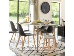 Table à Manger Blanc Roka Atmosphera - Blanc -Magasin de meubles de restaurant table a manger 18075875