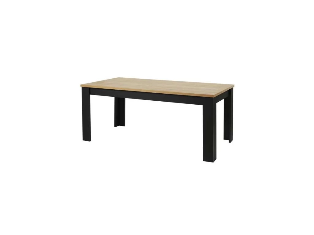 Table De Repas Avec Allonge 180/230 Cm Chêne Naturel/Noir - ARTEMIS 3 Table De Repas Avec Allonge 180/230 Cm Chêne Naturel/Noir - ARTEMIS
