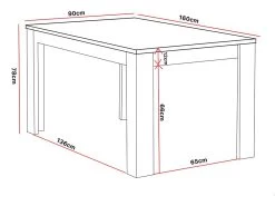 Table à Manger 160 Cm Coloris Noir Et Bois Wiva - Naturel Clair -Magasin de meubles de restaurant table a manger 18397359