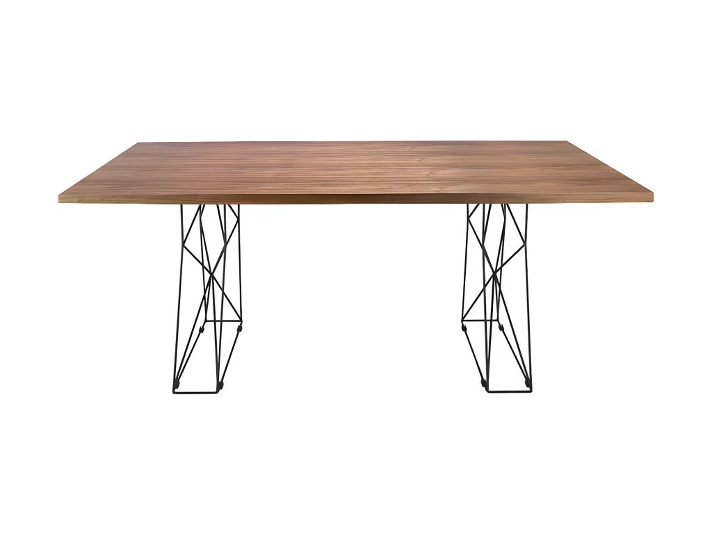 Table à Manger Rectangle Et Acier Noir 1107 ANGEL CERDA 4 Table à Manger Rectangle Et Acier Noir 1107 ANGEL CERDA – Image 2