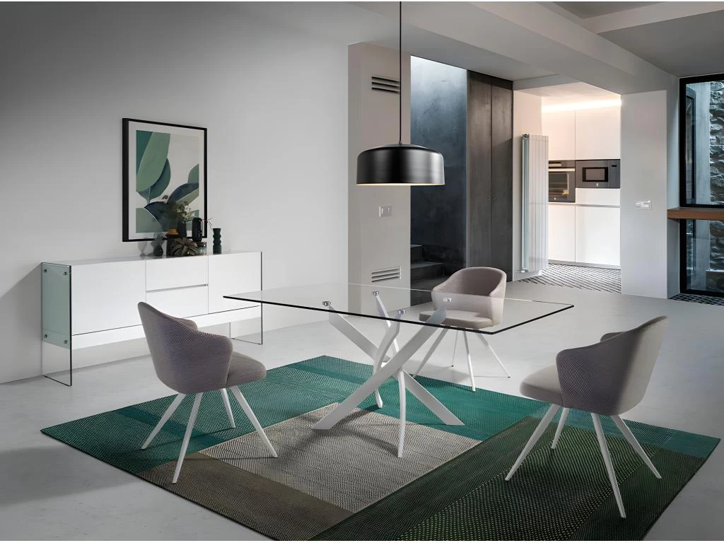 Table De Salle à Manger Rectangulaire En Verre 1138 ANGEL CERDA 3 Table De Salle à Manger Rectangulaire En Verre 1138 ANGEL CERDA