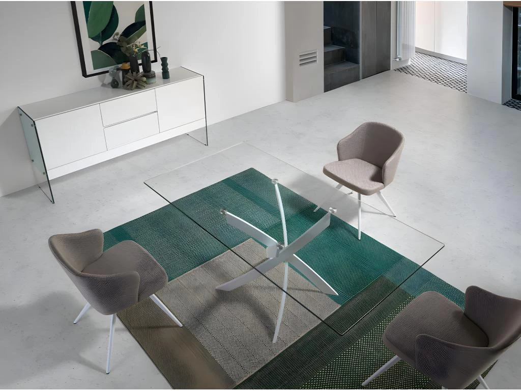 Table De Salle à Manger Rectangulaire En Verre 1138 ANGEL CERDA 6 Table De Salle à Manger Rectangulaire En Verre 1138 ANGEL CERDA – Image 4