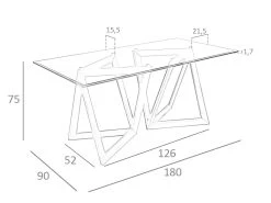 Table à Manger En Verre Et Noyer 1102 ANGEL CERDA -Magasin de meubles de restaurant table a manger 18423087