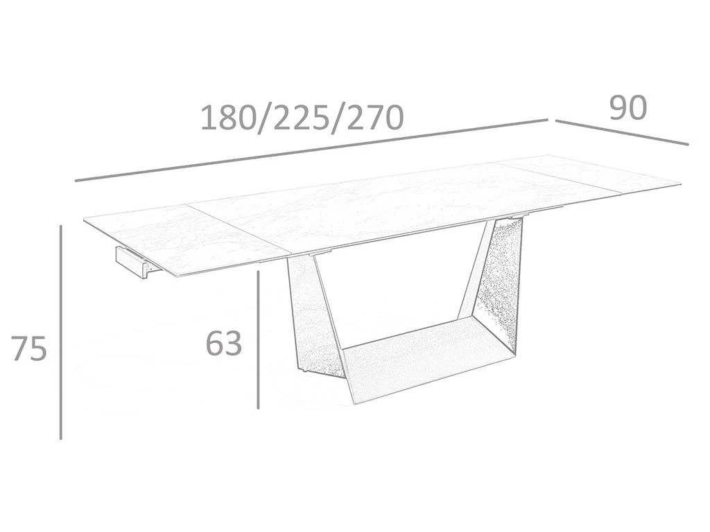 Table à Manger Extensible En Porcelaine 1014 ANGEL CERDA 7 Table à Manger Extensible En Porcelaine 1014 ANGEL CERDA – Image 5