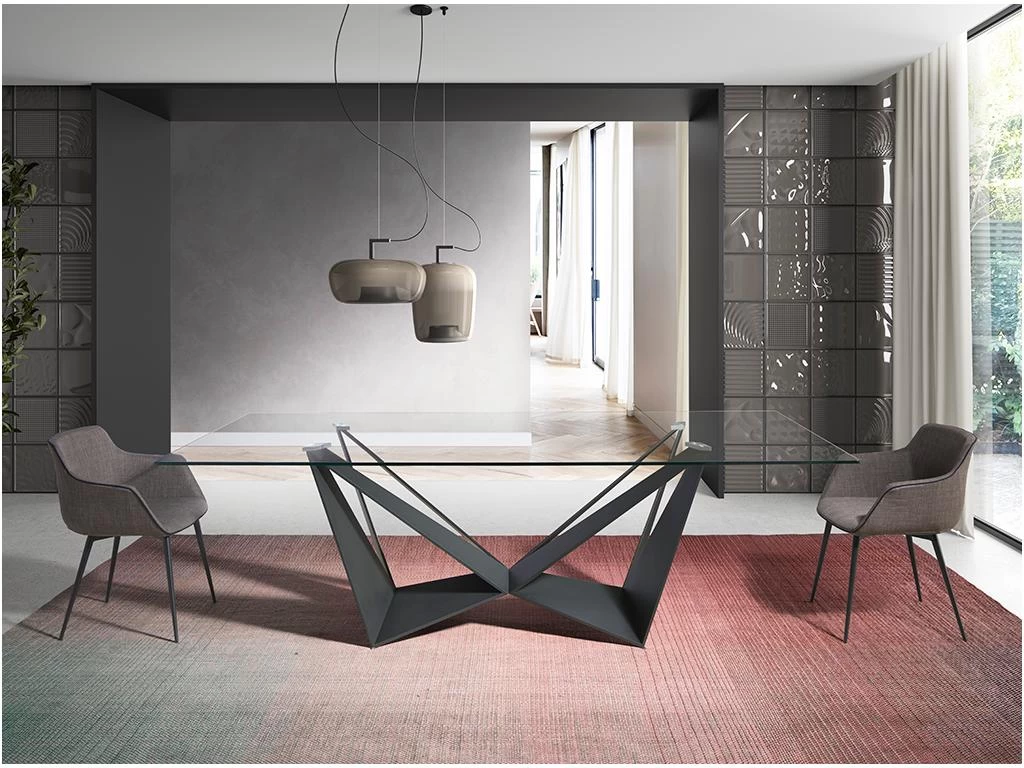 Table à Manger Rectangulaire En Verre 1128 ANGEL CERDA 5 Table à Manger Rectangulaire En Verre 1128 ANGEL CERDA – Image 3