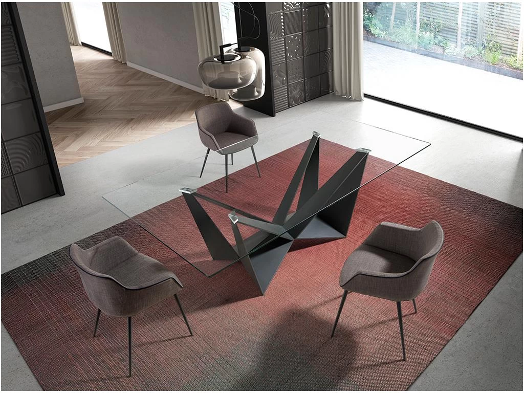 Table à Manger Rectangulaire En Verre 1128 ANGEL CERDA 6 Table à Manger Rectangulaire En Verre 1128 ANGEL CERDA – Image 4