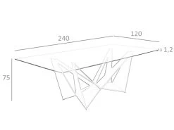 Table à Manger Rectangulaire En Verre 1128 ANGEL CERDA 16 Table à Manger Rectangulaire En Verre 1128 ANGEL CERDA -Magasin de meubles de restaurant table a manger 18437039