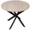 Table à Manger Ronde Fixe ZEN, 90x90x77cm, Jusqu'à 4 Personnes, Couleur Chêne, Pieds Métalliques Noir Laqué Mat 2 Table à Manger Ronde Fixe ZEN, 90x90x77cm, Jusqu'à 4 Personnes, Couleur Chêne, Pieds Métalliques Noir Laqué Mat -Magasin de meubles de restaurant table a manger 18803325