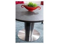 Table à Manger Extensible 120-160 X 120 X 76 Cm - Anthracite -Magasin de meubles de restaurant table a manger 18831947