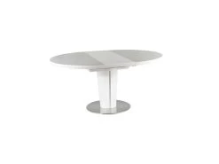 Table à Manger Extensible 120-160 X 120 X 76 Cm - Blanc Effet Marbre -Magasin de meubles de restaurant table a manger 18831981