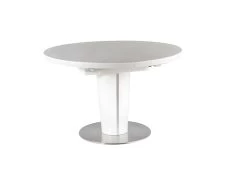 Table à Manger Extensible 120-160 X 120 X 76 Cm - Blanc Effet Marbre -Magasin de meubles de restaurant table a manger 18831983