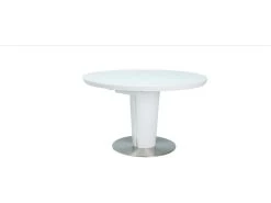 Table à Manger Extensible 120-160 X 120 X 76 Cm - Blanc -Magasin de meubles de restaurant table a manger 18832031