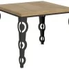 Table Extensible Portefeuille 90x90/180 Cm Karamay Libra Chêne Nature Cadre Anthracite