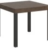 Table Extensible 90x90/246 Cm Everyday Noyer Cadre Anthracite -Magasin de meubles de restaurant table a manger 18957731