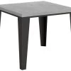 Table Extensible Portefeuille 90x90/180 Cm Flame Libra Ciment Cadre Anthracite -Magasin de meubles de restaurant table a manger 18958477