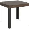 Table Extensible 90x90/246 Cm Linea Noyer Cadre Anthracite -Magasin de meubles de restaurant table a manger 18958699