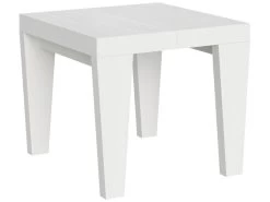 Table Extensible 90x90/246 Cm Spimbo Frêne Blanc