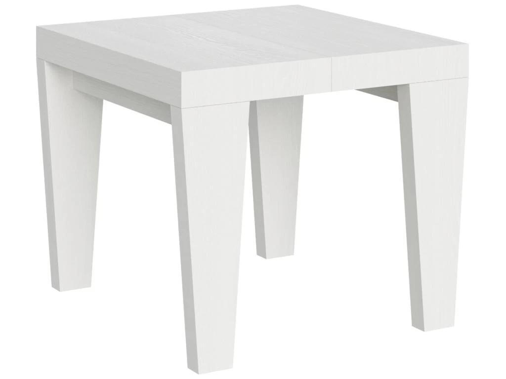 Table Extensible 90x90/246 Cm Spimbo Frêne Blanc 3 Table Extensible 90x90/246 Cm Spimbo Frêne Blanc