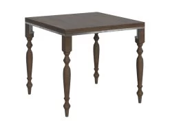 Table Extensible Portefeuille 90x90/180 Cm Romagna Libra Noyer Cadre Gris