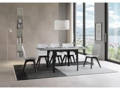 Table Extensible Portefeuille 90x90/180 Cm Paxon Libra Ciment Cadre Anthracite 7 Table Extensible Portefeuille 90x90/180 Cm Paxon Libra Ciment Cadre Anthracite -Magasin de meubles de restaurant table a manger 18962329