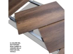 Table Extensible 90x90/246 Cm Tecno Noyer Cadre Anthracite -Magasin de meubles de restaurant table a manger 18963091