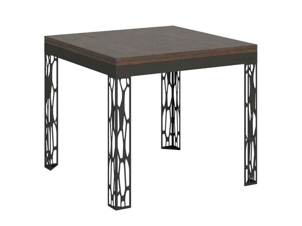 Table Extensible Portefeuille 90x90/180 Cm Ghibli Libra Noyer Cadre Anthracite 3 Table Extensible Portefeuille 90x90/180 Cm Ghibli Libra Noyer Cadre Anthracite