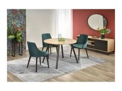 Table à Manger Ronde 102-142 X 102 X 73 Cm - Chêne Artisanal