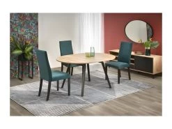 Table à Manger Ronde 102-142 X 102 X 73 Cm - Chêne Artisanal -Magasin de meubles de restaurant table a manger 18966185