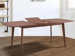 Table à Manger Extensible 6 à 8 Couverts En MDF Et Hêtre Massif - Naturel - SILVIA -Magasin de meubles de restaurant table a manger 1900699