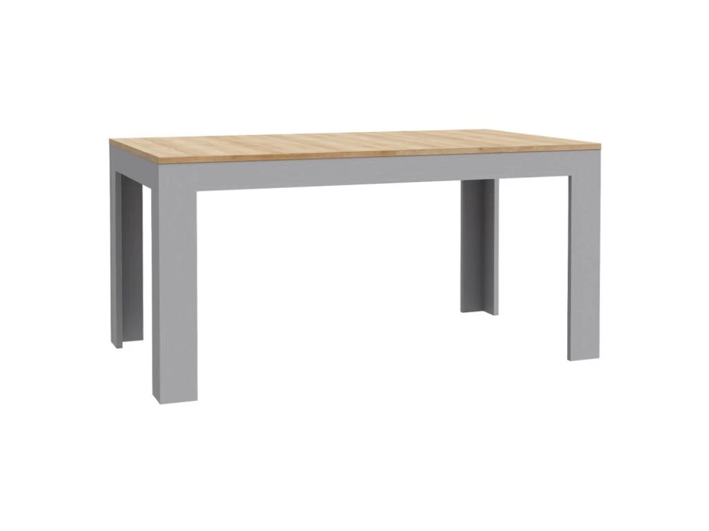 Table Repas Extensible L160/206 Cm Décor Chêne Gris Et Clair - ANTIBES 3 Table Repas Extensible L160/206 Cm Décor Chêne Gris Et Clair - ANTIBES