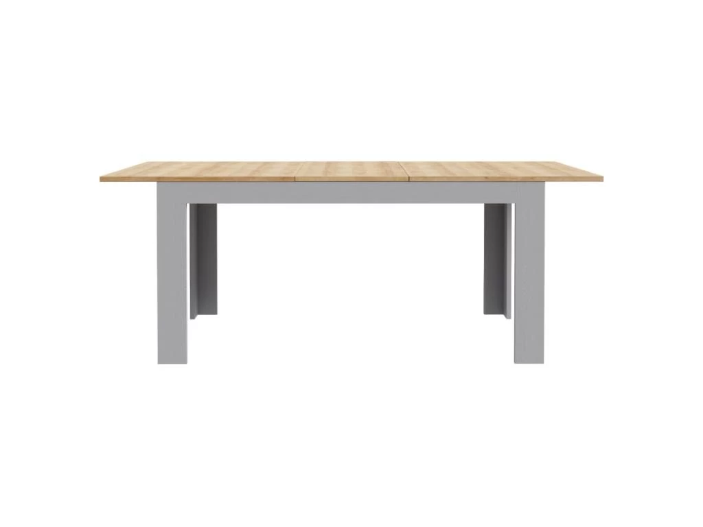Table Repas Extensible L160/206 Cm Décor Chêne Gris Et Clair - ANTIBES 5 Table Repas Extensible L160/206 Cm Décor Chêne Gris Et Clair - ANTIBES – Image 3