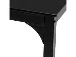 Table De Bar Carrée Table De Salle À Manger Plateau En Verre Pieds En Acier Robuste Noir, Ogt38-sch -Magasin de meubles de restaurant table a manger 19379323