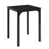 Table à Manger Carrée Noir Plateau En Verre Forme Carrée Pieds En Acier Robuste, OGT38-K-SCH -Magasin de meubles de restaurant table a manger 19380645