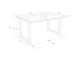 Table à Manger, 140, Pour 6 Personnes, Meubles De Salon, Ciment 13 Table à Manger, 140, Pour 6 Personnes, Meubles De Salon, Ciment -Magasin de meubles de restaurant table a manger 19389189