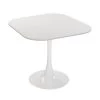Table De Salle à Manger Cloe, 73 X 80 X 80 Cm, Bois, PVC Et Métal, Blanc -Magasin de meubles de restaurant table a manger 19441025