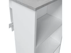 Table Haute Avec Rangements Blanc/Béton - SIMINTI - L 103 X L 50 X H 105 Cm 11 Table Haute Avec Rangements Blanc/Béton - SIMINTI - L 103 X L 50 X H 105 Cm -Magasin de meubles de restaurant table a manger 19733321