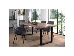 Table à Manger Design Bois Massif NIKO - Table Rectangulaire