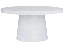 Table Ovale Extensible Oluze Effet Marbre