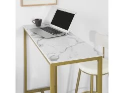 Table De Bar Effet Marbre Table Haute De Bar Table à Manger - Doré, FSB34-G -Magasin de meubles de restaurant table a manger 20021141