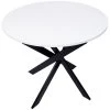 Table à Manger Ronde Fixe ZEN, 90x90x77cm, Capacité Jusqu'à 4 Personnes, Couleur Blanc Mat, Pieds Métalliques Couleur Noir Laqué Mat 1 Table à Manger Ronde Fixe ZEN, 90x90x77cm, Capacité Jusqu'à 4 Personnes, Couleur Blanc Mat, Pieds Métalliques Couleur Noir Laqué Mat -Magasin de meubles de restaurant table a manger 21317029