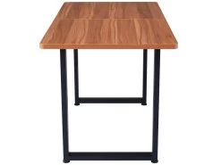 Table à Manger - Cadre En Acier - Style Industriel - Marron & Noir -Magasin de meubles de restaurant table a manger 22040837