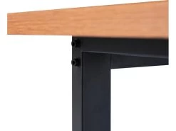 Table à Manger - Cadre En Acier - Style Industriel - Marron & Noir -Magasin de meubles de restaurant table a manger 22040841