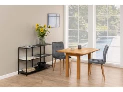 Alma Table De Salle à Manger Pliable, Huilée, Plaquée Chêne. -Magasin de meubles de restaurant table a manger 22046611