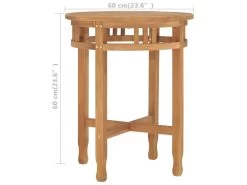 Table De Bistro Ø60x60 Cm Bois De Teck Solide 13 Table De Bistro Ø60x60 Cm Bois De Teck Solide -Magasin de meubles de restaurant table a manger 22070519