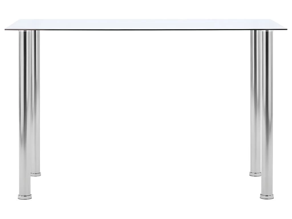 Table à Dîner Transparent 120x60x75 Cm Verre Trempé 4 Table à Dîner Transparent 120x60x75 Cm Verre Trempé – Image 2