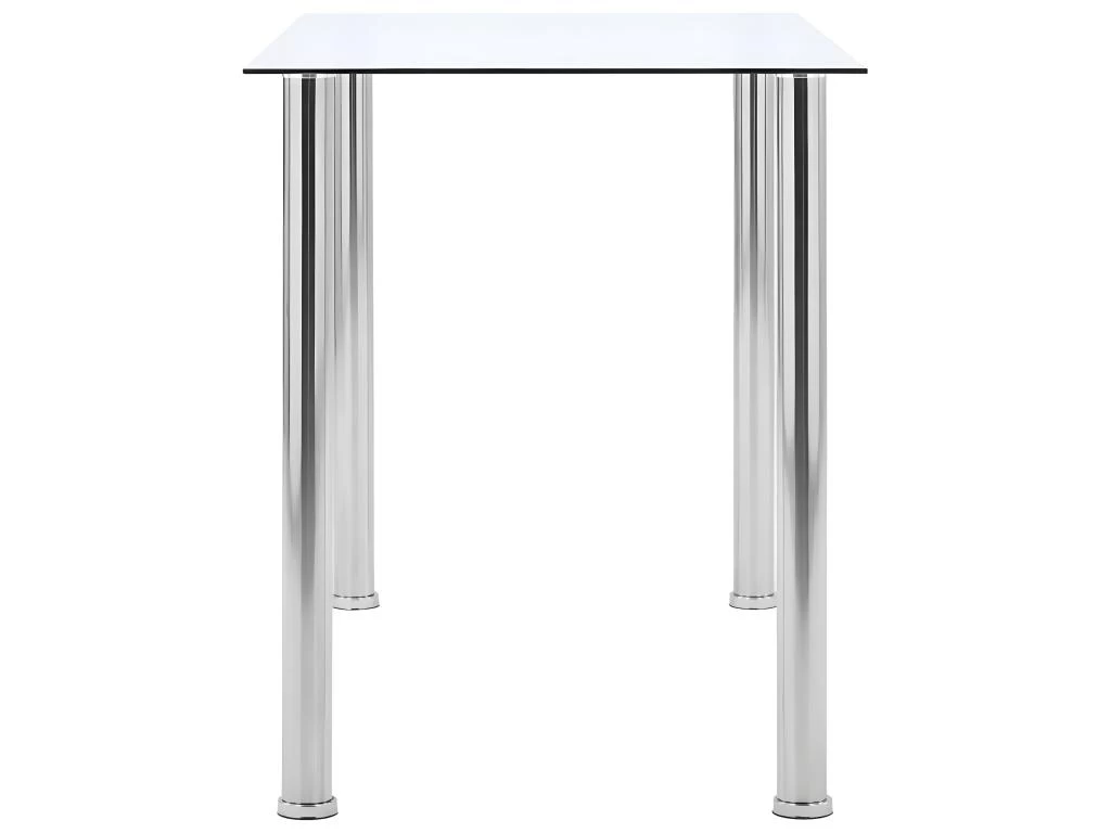 Table à Dîner Transparent 120x60x75 Cm Verre Trempé 5 Table à Dîner Transparent 120x60x75 Cm Verre Trempé – Image 3