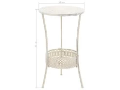 Table De Bistro Style Vintage Ronde Métal 40 X 70 Cm Blanc 13 Table De Bistro Style Vintage Ronde Métal 40 X 70 Cm Blanc -Magasin de meubles de restaurant table a manger 22070943