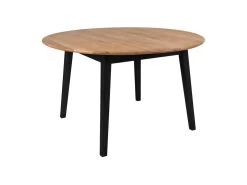 Marseille - Table à Manger Ronde En Bois Ø140cm - Couleur - Bois Clair / Noir